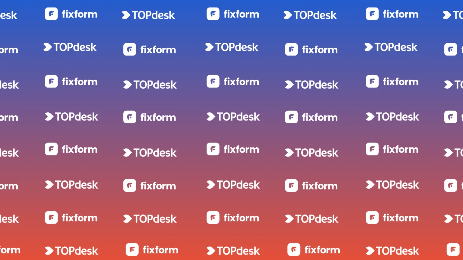 De logo's van FixForm en TOPdesk