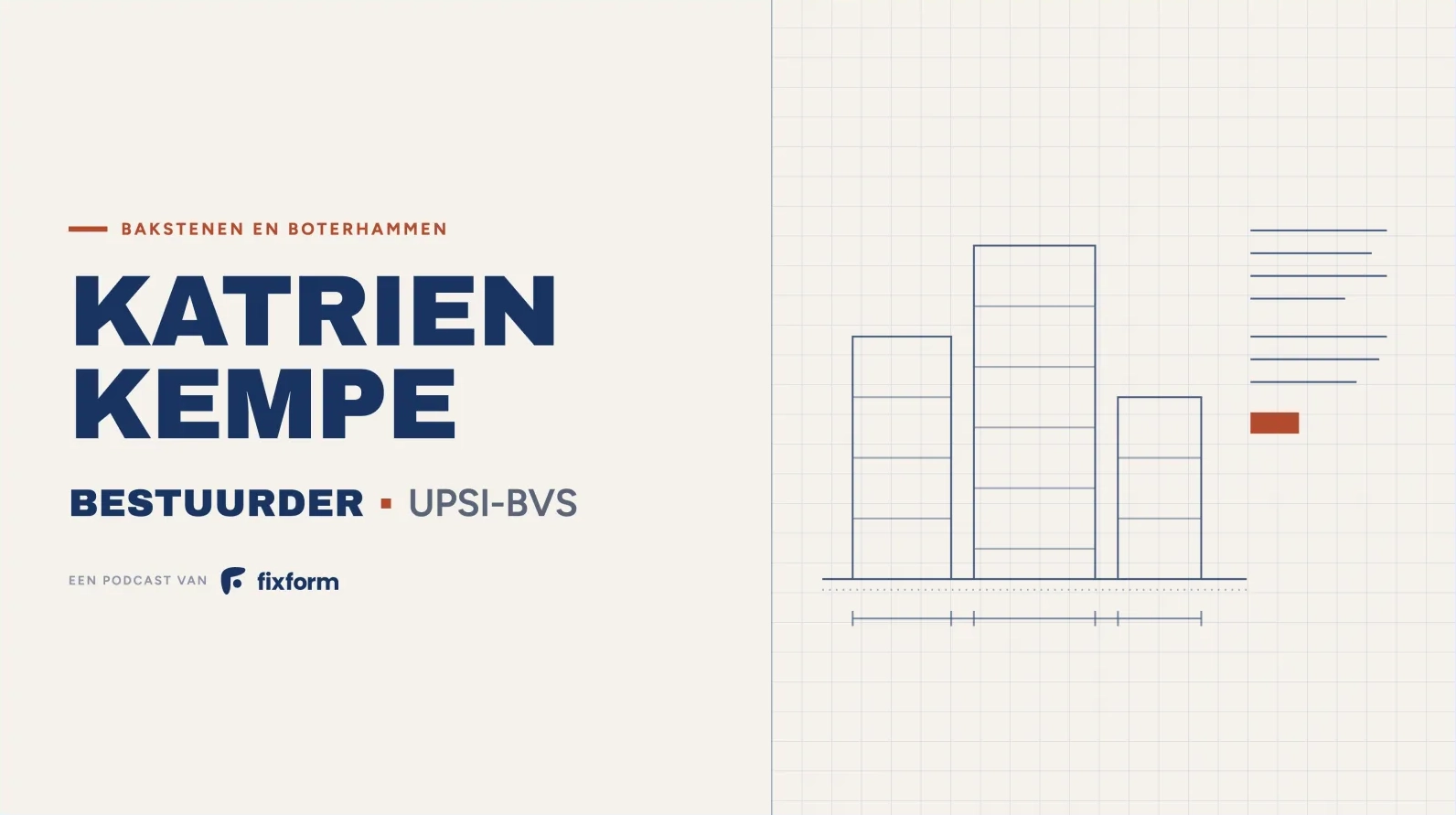 Cover of Bakstenen en Boterhammen with Katrien Kempe of UPSI-BVS